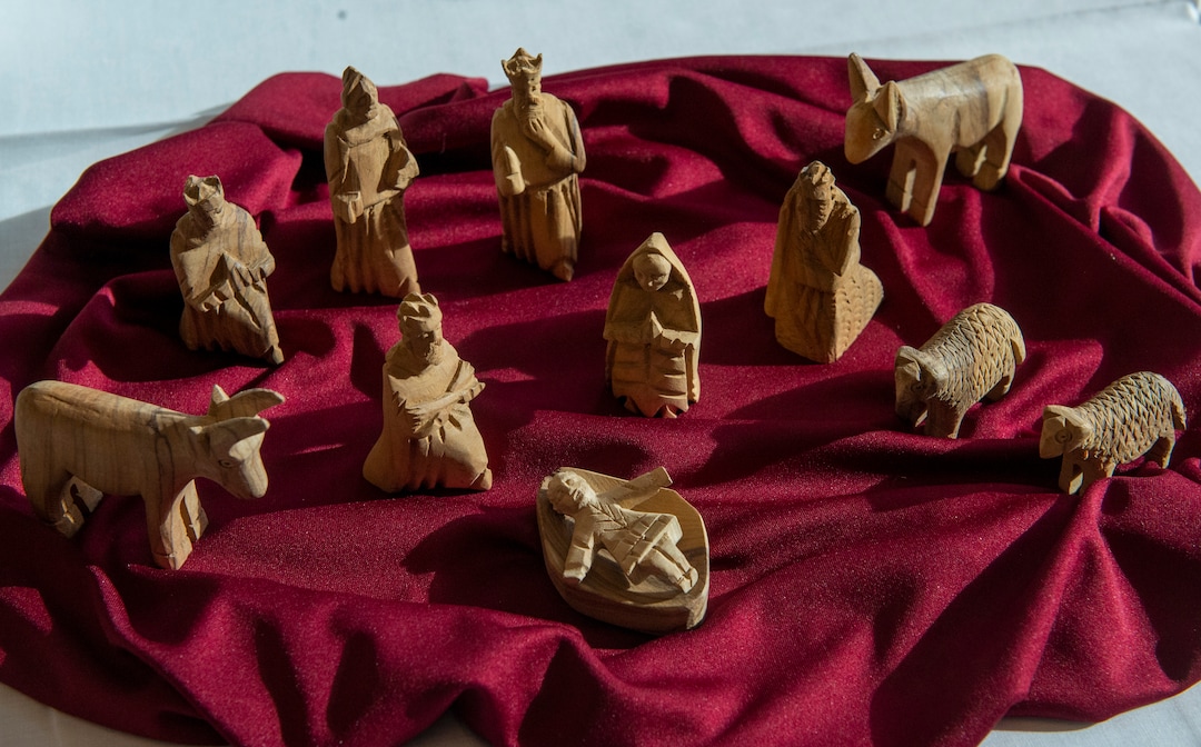 (Rick Egan | The Salt Lake Tribune)  A hand-carved Nativity scene is one of the items up for auction at Festival of Trees, the Utah holiday fund-raiser for Primary Children's Hospital. This year's event, previewed to the media on Monday, Nov. 23, 2020, happens in Vivint Smart Home Arena, but will only be seen by the public online.