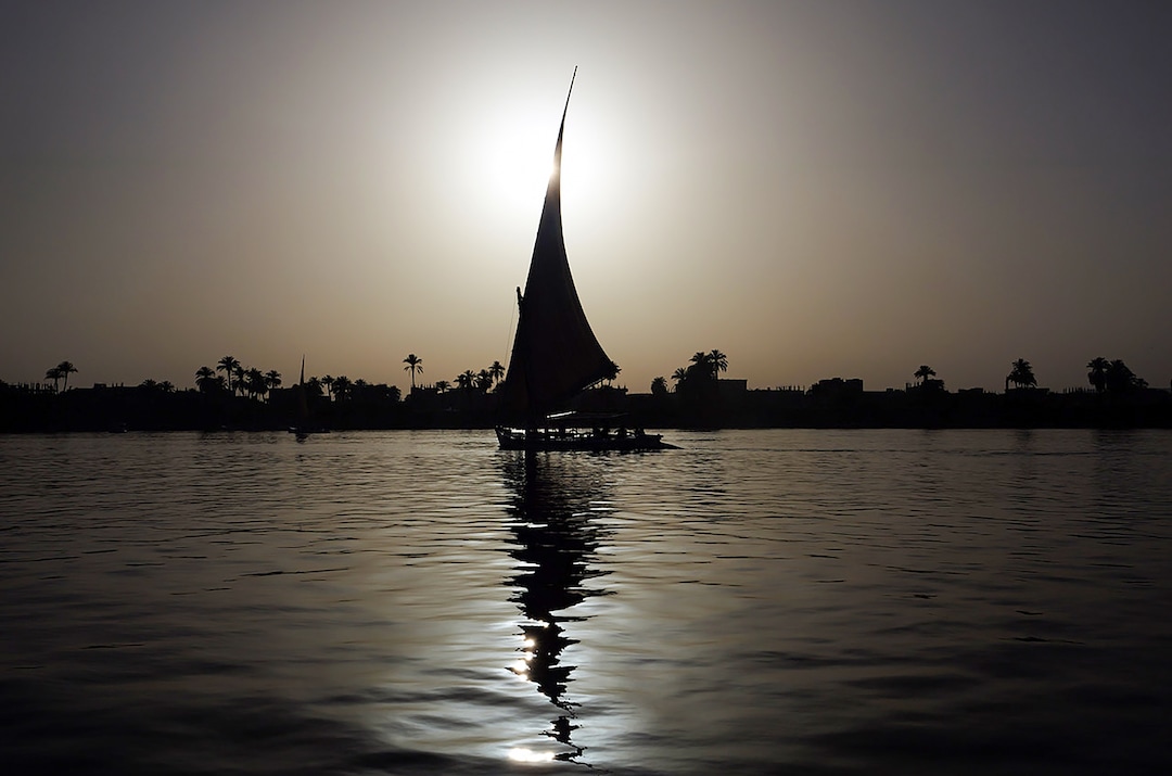 (Michael Stack | Special to The Tribune) A felucca boat sails up the River Nile near Luxor, Egypt, April 2022.