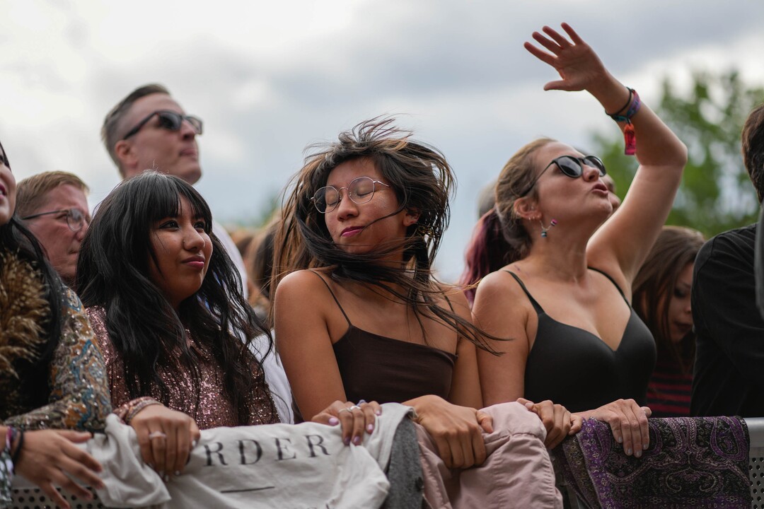 (Francisco Kjolseth  | The Salt Lake Tribune) Fans dance to the band Future Islands at Kilby Court Block Party in Salt Lake City on Thursday, May 15, 2025.