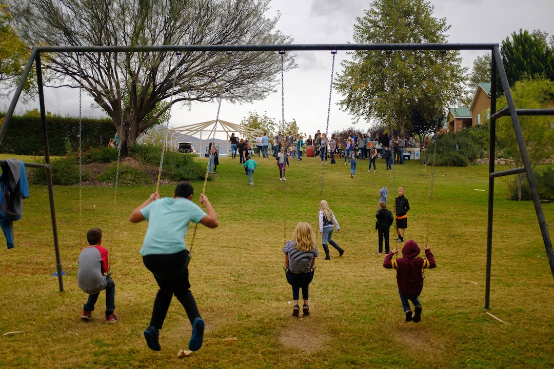 (Trent Nelson  |  The Salt Lake Tribune)Children play in the yard of the Langford home in La Mora, Sonora on Friday Nov. 8, 2019.