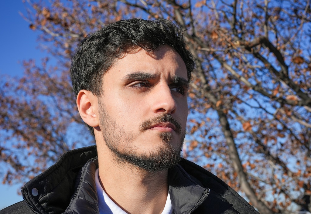 (Chris Samuels | The Salt Lake Tribune) Sam Bari poses for a photograph in West Valley City, Tuesday, Dec. 10, 2024. Bari was 10 years old when his family fled Damascus, Syria, in 2011 and arrived in Utah in 2015.