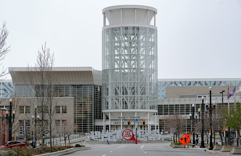 (Francisco Kjolseth  |  The Salt Lake Tribune) The Salt Palace Convention Center in downtown Salt Lake City will house a pop-up liquor store, Feb. 16-18, during the NBA All-Star Game weekend. The Department of Alcoholic Beverage Services' commission approved the pop-up at its monthly meeting on Thursday, Jan. 26, 2023.