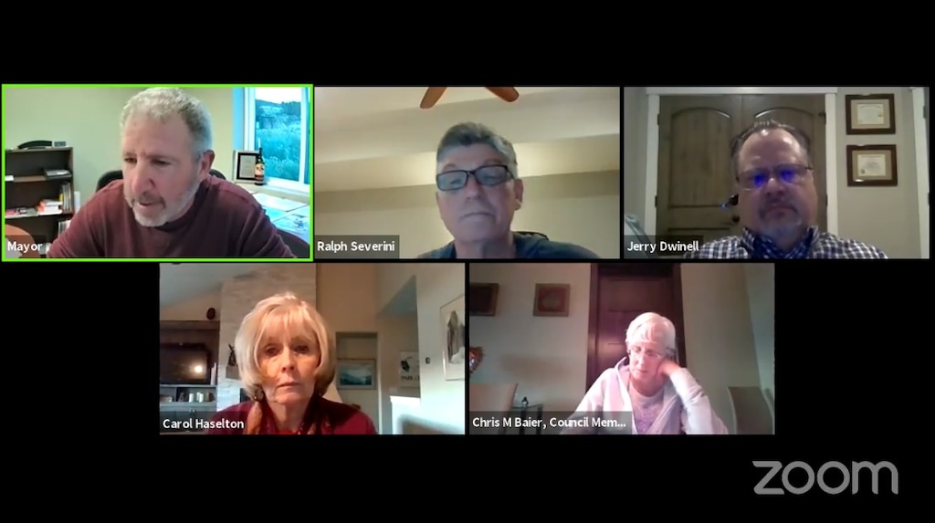 Screen capture from Hideout Town Council meeting on Oct. 12, 2020.