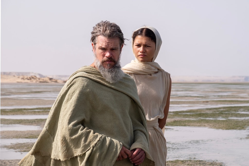 (Melinda Sue Gordon  |  Universal Pictures) Matt Damon plays Odysseus, and Zendaya plays Athena, in Christopher Nolan's adaptation of "The Odyssey." The movie opened in theaters nationwide on Friday, July 17, 2026.