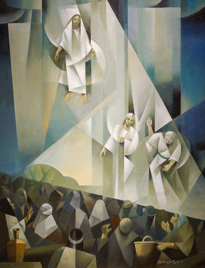 (Leah Hogsten | The Salt Lake Tribune) Jorge Cocco Santángelo's "Ascension," oil on canvas, 2018. The Church of Jesus Christ of Latter-day Saints Church History Museum presented two new art exhibits, Thursday, May 17, 2018. Paintings created by Argentine artist Jorge Cocco Santángelo and large-scale images taken by LDS Church staff photographers Cody Bell and Leslie Nilsson will be on display beginning May 17 through Oct. 9, 2018, and January 2019, respectively.