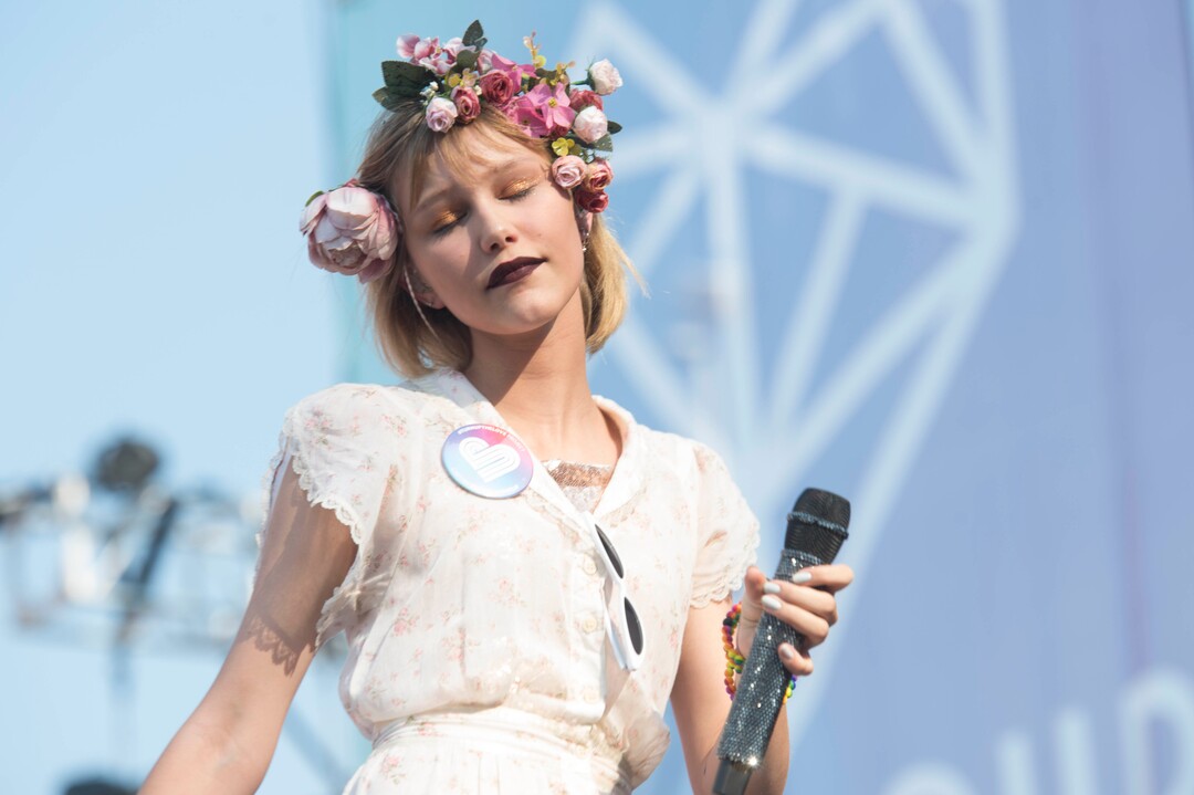 (Rick Egan  |  The Salt Lake Tribune)     Grace Vanderwaal performs at the Loveloud Festival at Rice-Eccles Stadium, Saturday, July 28, 2018. 