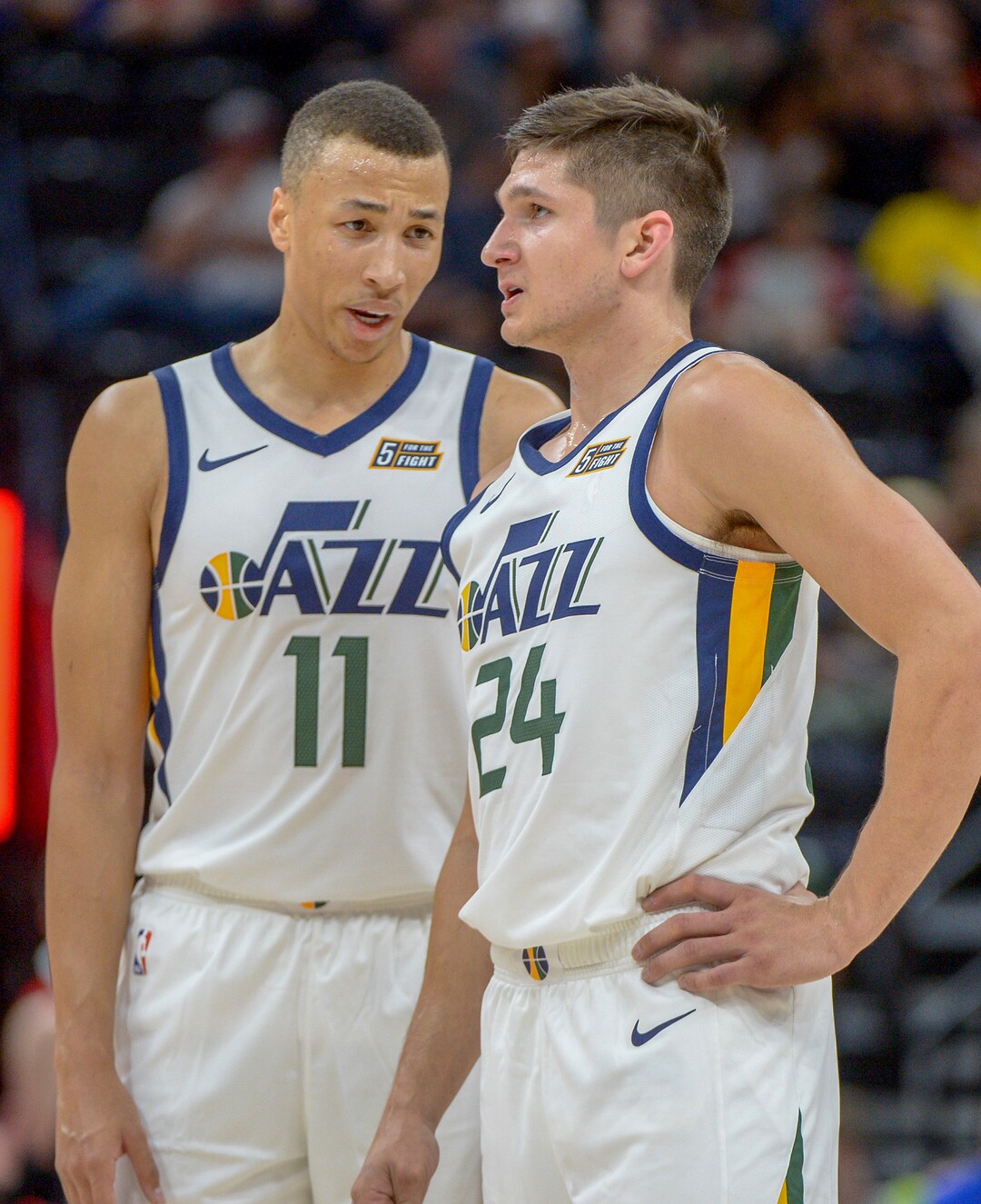Leah Hogsten  |  The Salt Lake Tribune   as the Utah Jazz host the Perth Wildcats, Sept. 29, 2018 at Vinvint Smart Home Arena. 