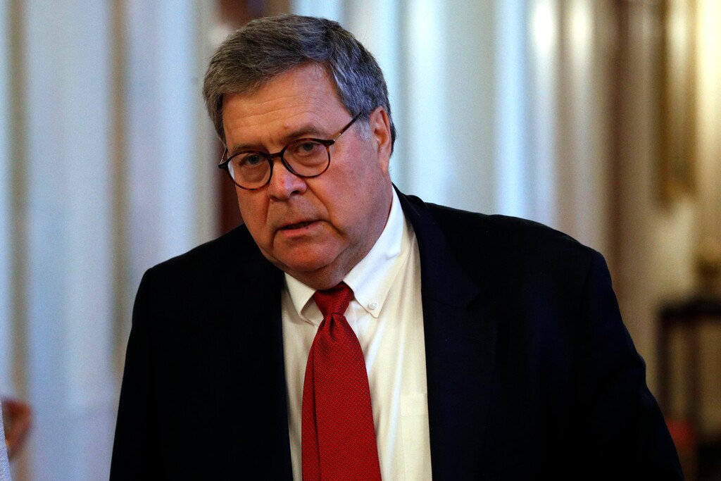 (Patrick Semansky | AP file photo) Attorney General William Barr arrives for a ceremony where President Donald Trump will present the Presidential Medal of Freedom to former New York Yankees baseball pitcher Mariano Rivera, in the East Room of the White House, Monday, Sept. 16, 2019, in Washington.