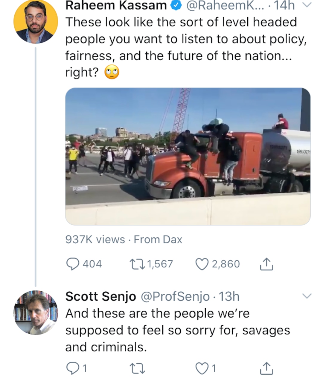 (Screenshot) A tweet from the account @ProjSenjo, linked to a Weber State professor.
