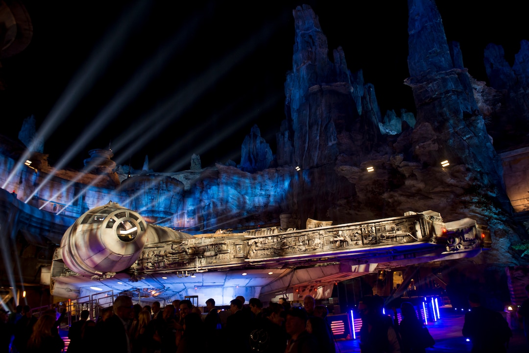 (Jeremy Harmon  |  The Salt Lake Tribune) The Millennium Falcon is seen docked at Star Wars: Galaxy's Edge in Anaheim, Ca. on Wednesday, May 29, 2019.