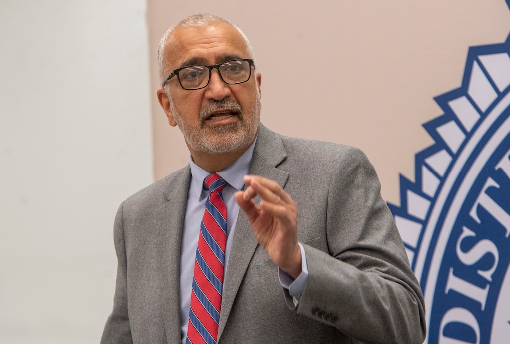 (Rick Egan | The Salt Lake Tribune)  Salt Lake County District Attorney Sim Gill speaks at a news conference at Salt Lake County District Attorney's building on Monday, March 1, 2021.