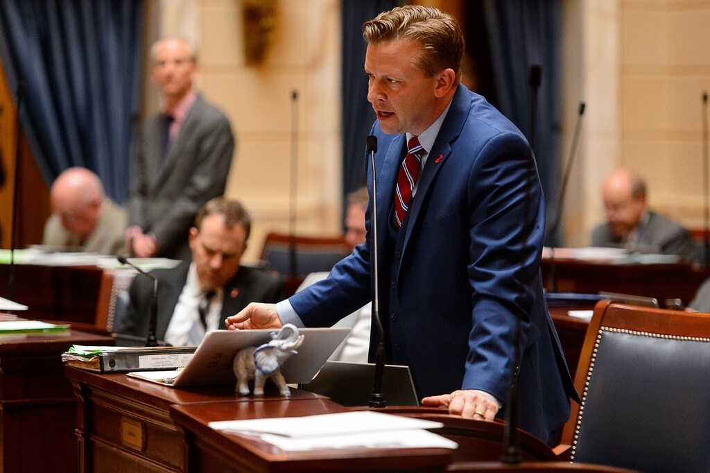 (Trent Nelson  |  Tribune file photo)
Sen. Todd Weiler, R-Woods Cross, speaks on the Senate floor, February 3, 2017.