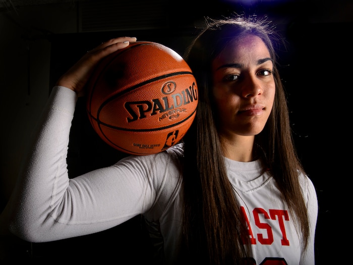 (Steve Griffin  |  The Salt Lake Tribune)  Prep basketball Liana Kaitu'u, East, in the Salt Lake Tribune studio in Salt Lake City Tuesday April 10, 2018.
