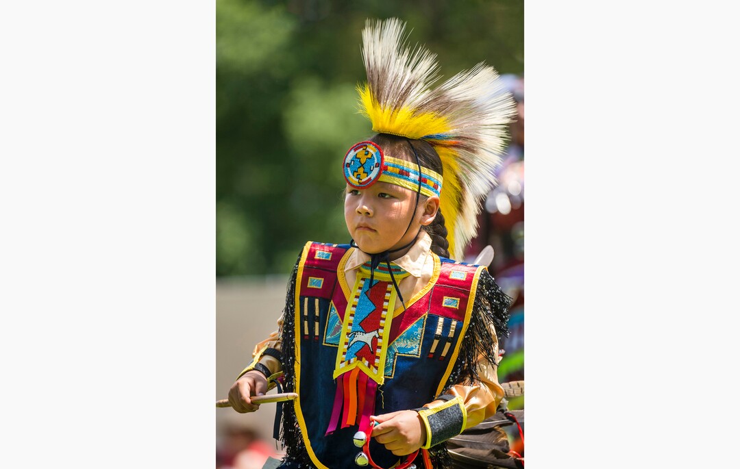 (Rick Egan | The Salt Lake Tribune)  Tanner Benally, 8, Montezuma Creek, UT the Native American celebration and Powwow at Liberty Park, on Friday, July 23, 2021.
