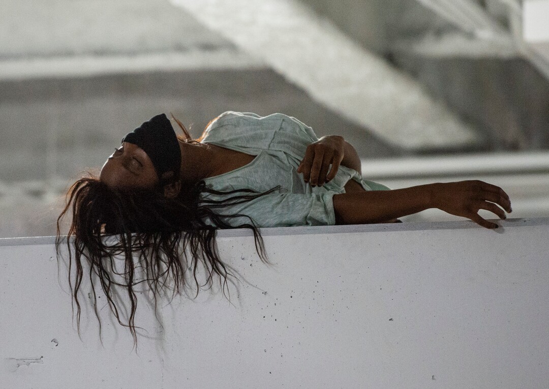 (Rick Egan  |  The Salt Lake Tribune)  Nadia Sine, who plays Juliet, rehearses for SONDERimmersive's  "Through Yonder Window," a theater-and-movement adaptation of "Romeo and Juliet." The performers stay at least 6 feet apart and audience members will stay in their cars.
