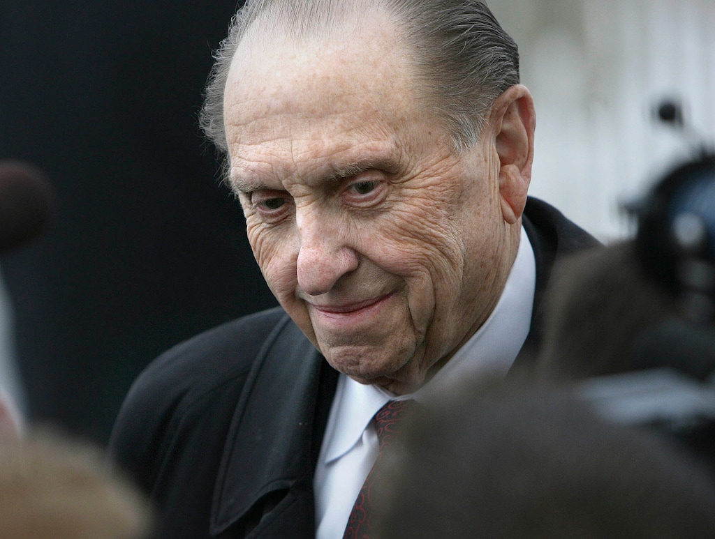 (Scott Sommerdorf  |  The Salt Lake Tribune) President Thomas S. Monson pauses to answer some questions from reporters who had gathered to see him dedicate the LDS temple in Rexburg, Idaho, on Feb. 10, 2008.
