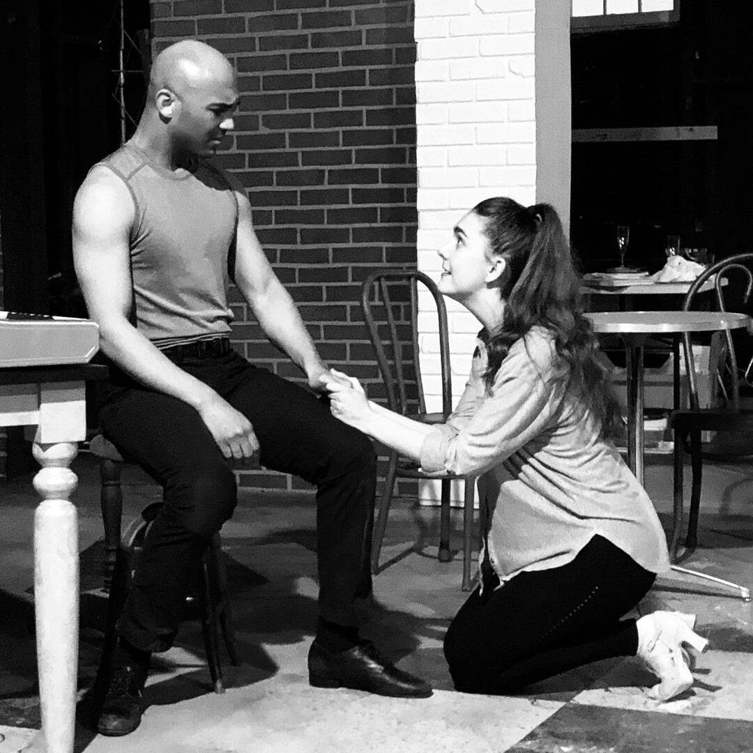(Photo courtesy Joshua Black/Salt Lake Acting Company) Darrell T. Joe and Mikki Reeve rehearse for “Silent Dancer.”