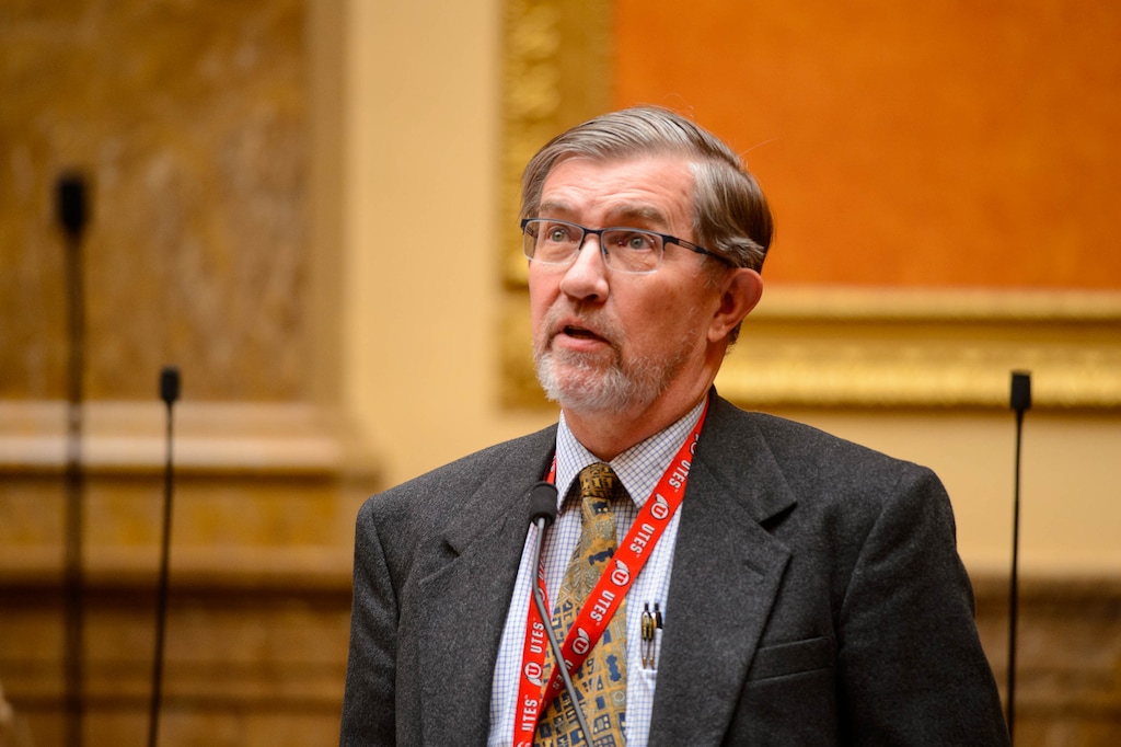 (Trent Nelson  |  The Salt Lake Tribune) Rep. Joel Briscoe, D-Salt Lake City, speaks as the House repeals the tax package they passed last month during a special session, at the state Capitol in Salt Lake City on Tuesday, Jan. 28, 2020.