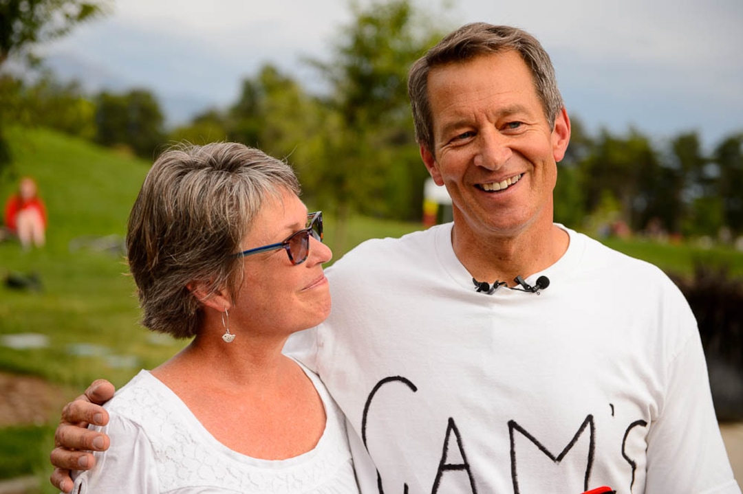 (Trent Nelson | The Salt Lake Tribune)Cyclists gather and ride around Salt Lake City's Liberty Park, Saturday July 21, 2018, in remembrance of Cameron Hooyer, a rider who was killed by a FrontRunner train during a 999 Ride on Thursday. Hooyer's parents Carla and Mark Hooyer.