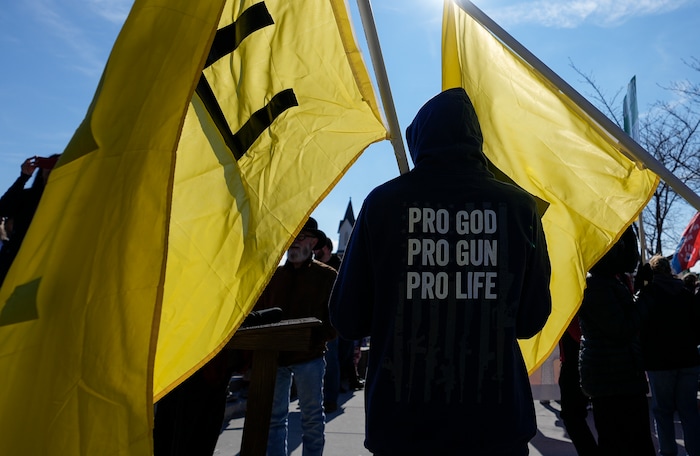 (Leah Hogsten | The Salt Lake Tribune)  Hundreds of anti-abortion activists rally at Pro-Life Utah's March for Life at the Utah Capitol on Saturday, in conjunction with the national March for Life in D.C., Jan. 22, 2022.