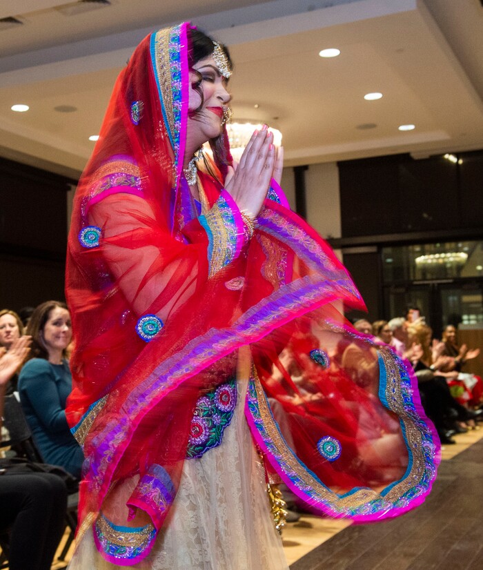 (Rick Egan | The Salt Lake Tribune) Priyanke Singh Sharma represents India, at the 9th annual Women of the World Fashion Show Gala, Wednesday, March 6, 2019.