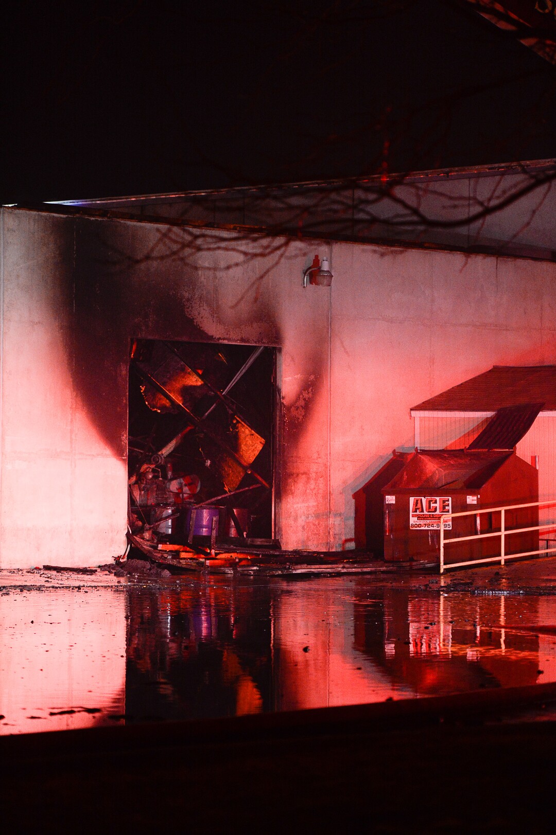 (Francisco Kjolseth  |  The Salt Lake Tribune)  Crews from multiple agencies battled a fire Sunday night that broke out at South Valley Specialties at 9320 S. 547 West in Sandy. The building, where the company makes custom rubber moldings and other products, was declared a complete loss. The cause of the blaze is under investigation.