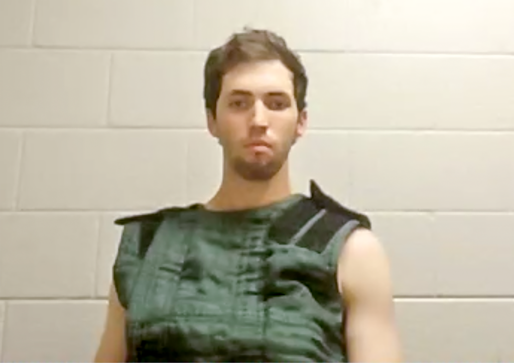 (Utah State Courts) Tyler James Robinson appears virtually in 4th District Court Tuesday, Sept. 16, 2025 on charges including the murder of Charlie Kirk.