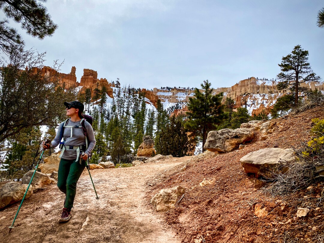 (Emily Pennington  |  Little A) Emily Pennington hiking in Bryce Canyon National Park. Pennington has written a memoir, "Feral," about her experience visiting all the national parks in the United States.