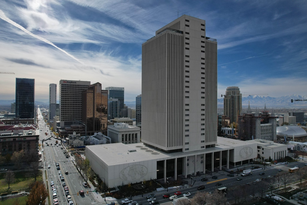 (Francisco Kjolseth  | The Salt Lake Tribune) The Church Office Building in downtown Salt Lake City. The faith's publicly reported stock investment fund is getting close to a record high.