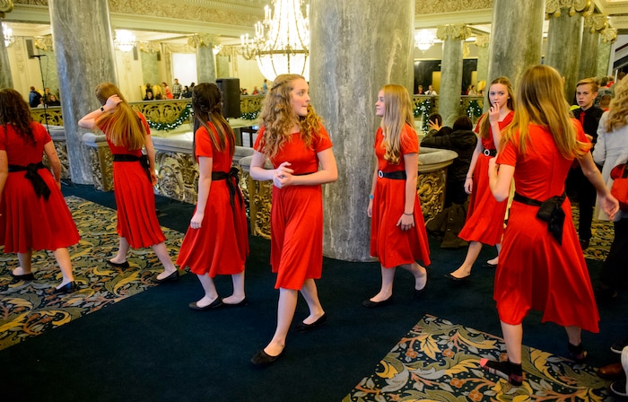 (Steve Griffin  |  The Salt Lake Tribune)  Members of the One Voice Children's Choir prepare for a concert at the Joseph Smith Memorial Building in Salt Lake City Friday December 8, 2017.