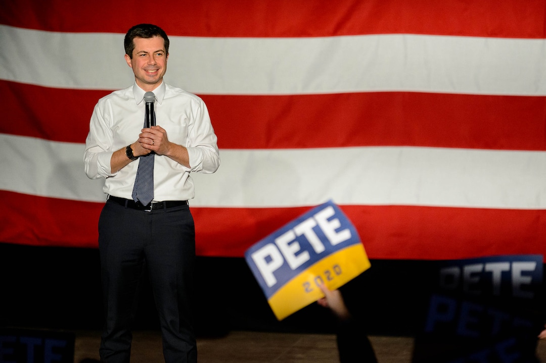 (Trent Nelson  |  The Salt Lake Tribune) Democratic presidential candidate Pete Buttigieg speaks at The Union Event Center in Salt Lake City on Monday, Feb. 17, 2020.