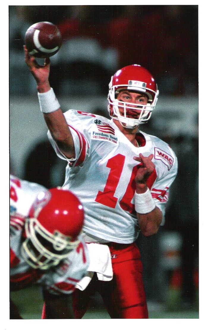 (Courtesy University of Utah) Utah quarterback Mike McCoy threw for 3,860 yards and 21 touchdowns during the 1993 season.