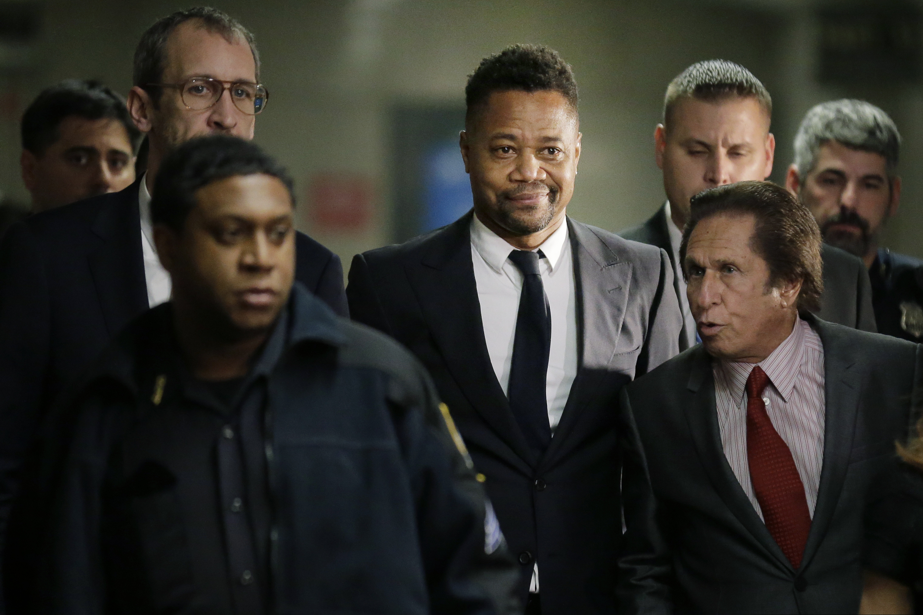 (Seth Wenig | AP file photo) Cuba Gooding Jr. arrives in court in New York, Thursday, Oct. 31, 2019. Gooding Jr. pleaded not guilty to an indictment that includes allegations from a new accuser in his New York City sexual misconduct case.