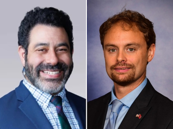 (Salt Lake County Council; campaign photo) Jiro Johnson, left, and Casey Poe, candidates for the 2026 Salt Lake County Council District 1 election.