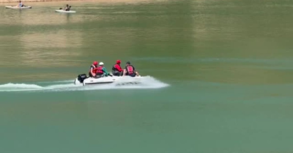 (Fox 13) A search-and-rescue crew at Causey Reservoir in Weber County — where Angel Harris, 23, an airman from Delaware stationed at Hill Air Force Base, drowned after cliff jumping on July 19, 2025.