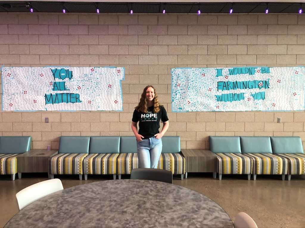 (Photo courtesy of Maddie) Maddie, a high school student who serves as the president of the Hope Squad at her school and a Utah representative on the Hope Squad National Council, says she and her peers are “the eyes and ears of the school.”