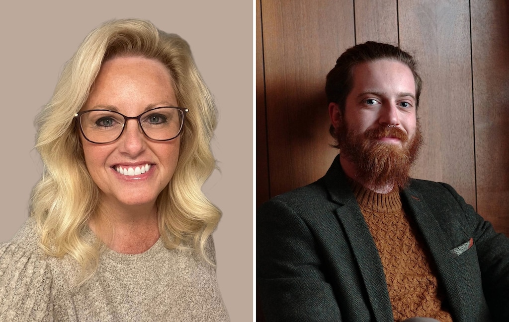 Dawn Ramsey, left, and Noah Barrett, candidates for the 2025 South Jordan mayoral election.