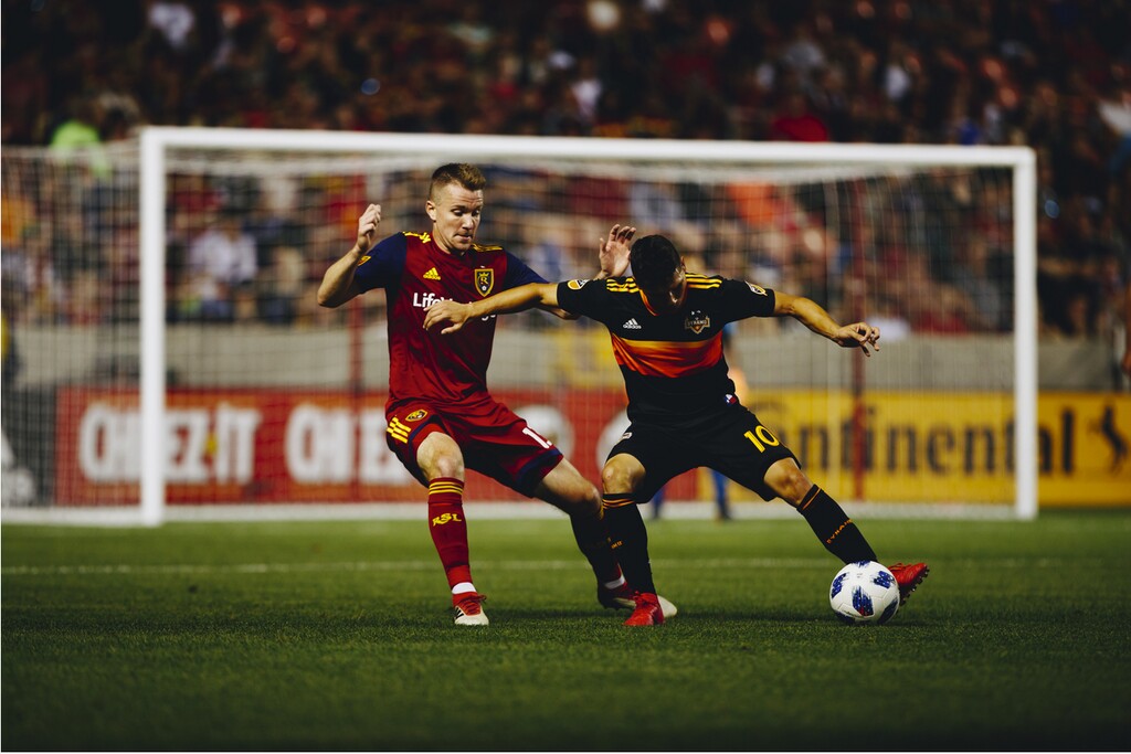 Real Salt Lake defender Nick Besler, L, will get to see his brother Matt Besler on Tuesday when RSL takes on Sporting Kansas City in a U.S. Open Cup match. | Photo courtesy of Real Salt Lake.