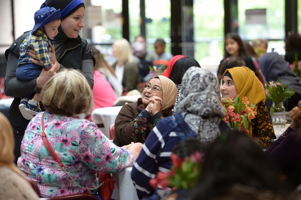 (Leah Hogsten | The Salt Lake Tribune) The Women Of The World banquet recognizes the education, service and citizenship success of refugee women in Salt Lake City, Saturday, May 12, 2018. Women of the World awards its "Mother of the Year" to a woman that is fighting for her future, her childrenâ opportunities, and standing together with other refugee women.