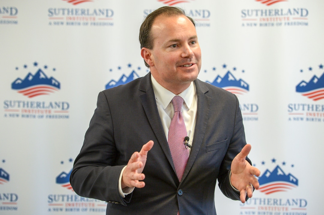Leah Hogsten  |  The Salt Lake Tribune  Sen. Mike Lee, who is a former federal prosecutor and Supreme Court clerk, fields questions about the possibility of Lee filling the Supreme Court vacancy from members of the media after speaking about Utah's public lands at a forum hosted by the Sutherland Institute, June 29, 2018.