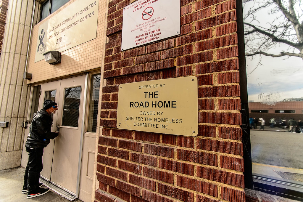 (Trent Nelson | The Salt Lake Tribune) The Road Home shelter on Rio Grande street in Salt Lake City is pictured here on Tuesday, December 13, 2016. The shelter is slated to close in June 2019, but Salt Lake City Council Chair Erin Mendenhall raised concerns at the council's meeting on Tuesday that the closure "is unreasonable and unlikely.”
