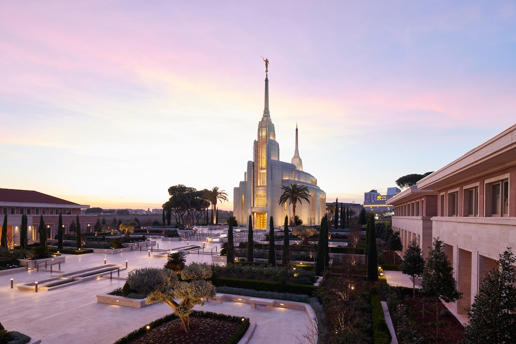 (Photo courtesy of The Church of Jesus Christ of Latter-day Saints) The Rome Italy Temple of The Church of Jesus Christ of Latter-day Saints.