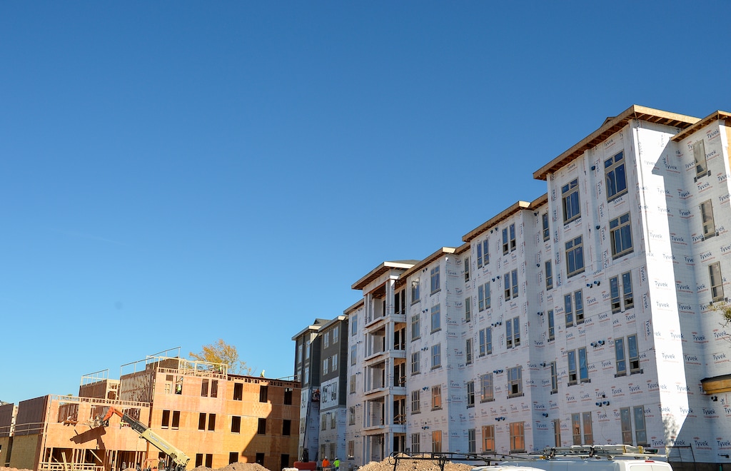 (Chris Samuels | The Salt Lake Tribune) Construction continues on the Ivory University House complex near the University of Utah in Salt Lake City, Wednesday, Oct. 18, 2023.