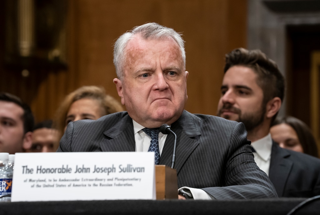 (J. Scott Applewhite | AP) Deputy Secretary of State John Sullivan appears before the Senate Foreign Relations Committee for his confirmation hearing to be the new U.S. ambassador to Russia, on Capitol Hill in Washington, Wednesday, Oct. 30, 2019. President Donald Trump's nominee faced questions about Russian election interference and the ouster of the U.S. ambassador to Ukraine at his Senate confirmation hearing.