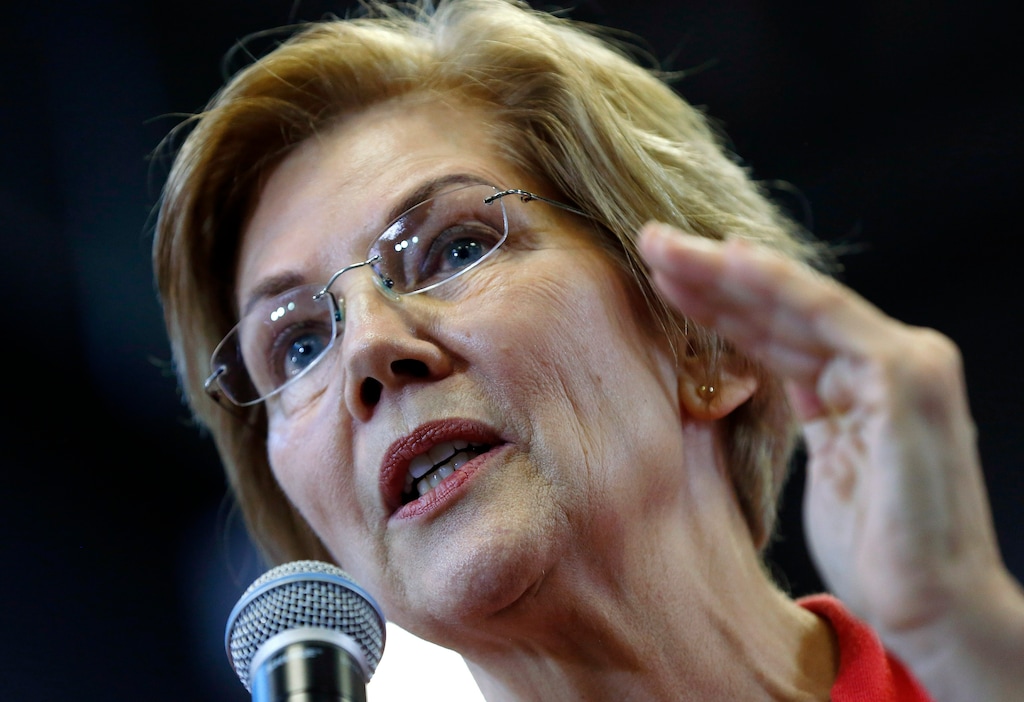 Sen. Elizabeth Warren, D-Mass., speaks during an organizing event at Manchester Community College in Manchester, N.H., Saturday, Jan. 12, 2019. (AP Photo/Michael Dwyer)