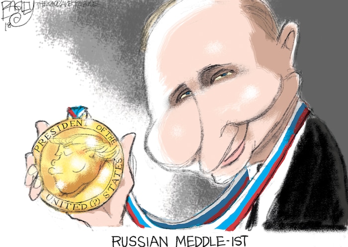 This Pat Bagley cartoon appears in The Salt Lake Tribune on Tuesday, Feb. 20, 2018.
