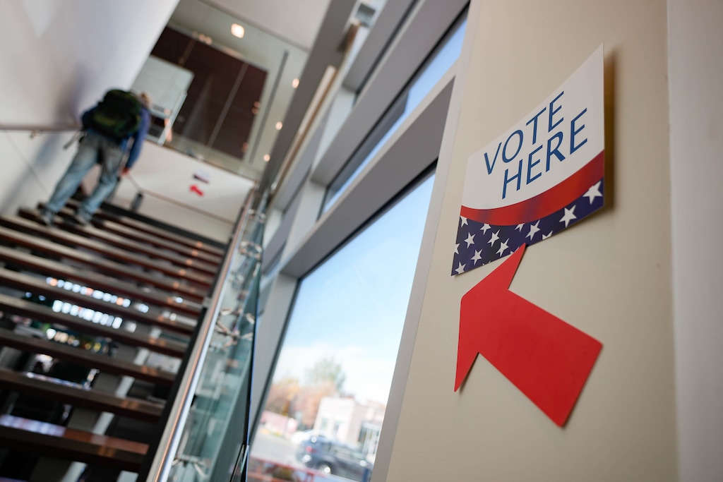 (Francisco Kjolseth | The Salt Lake Tribune) People vote at the Marmalade Branch Library in Salt Lake City on Nov. 4, 2025.