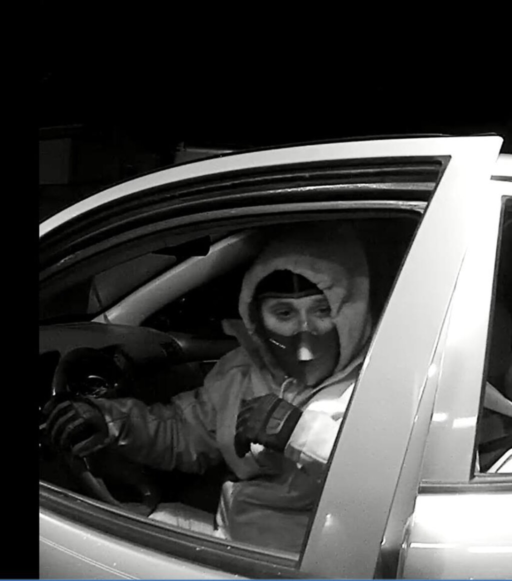 (Photo courtesy of the West Jordan Police Department)  Surveillance footage from the Chartway Federal Credit Union in West Jordan shows one of the suspects believed to be responsible for damaging ATMs while attempting to blow them up.
