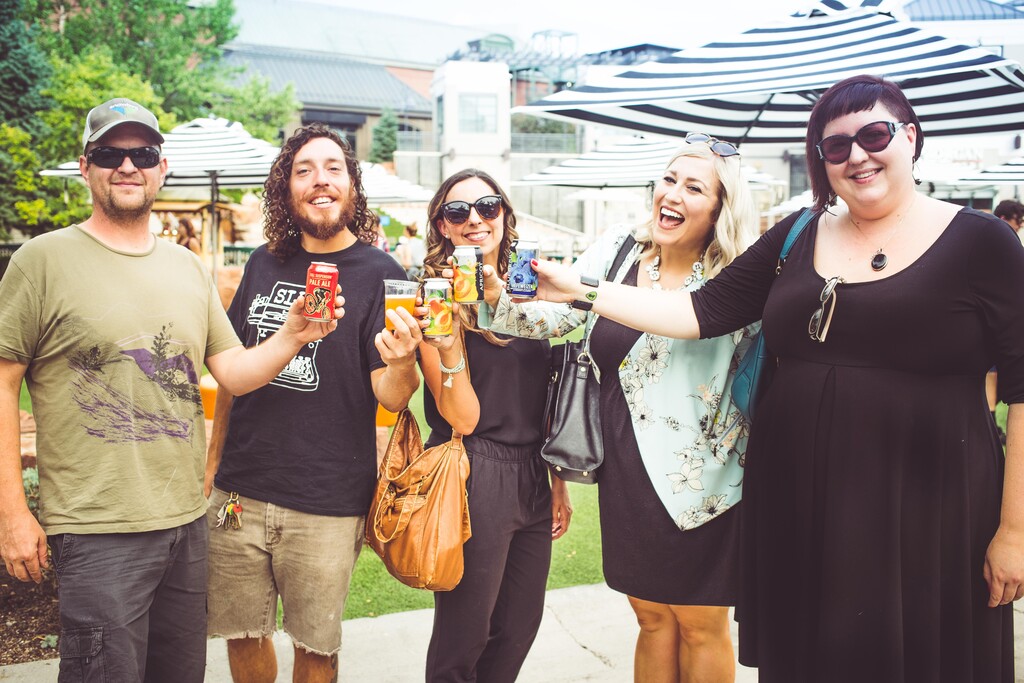 (River Universe) Revelers celebrate Pie 'n' Beer Day, an alternative to Pioneer Day, in Salt Lake City in 2019. A Pie 'n' Beer Day celebration, with 24 breweries and 24 bakeries and other pie providers, is scheduled for Sunday, July 24, 2022, at The Gateway in downtown Salt Lake City.