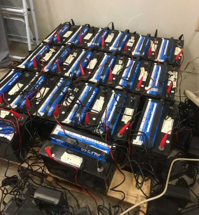 (Photo courtesy West Valley City police) This photo supplied by the West Valley City Police Department on April 4, 2019, shows the kids of batteries stolen from Comcast service locations across the Wasatch Front.